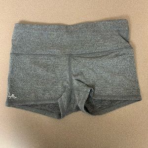 Grey spandex workout shorts